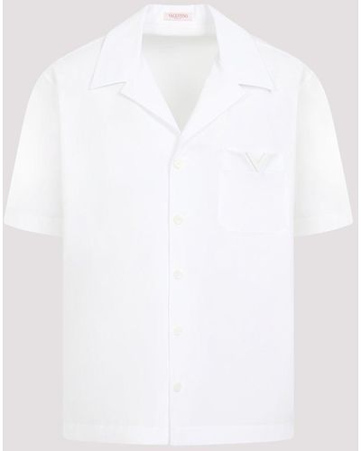Valentino White Ss Cotton Shirt