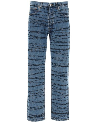 Vetements Wired Print Jeans - Blue