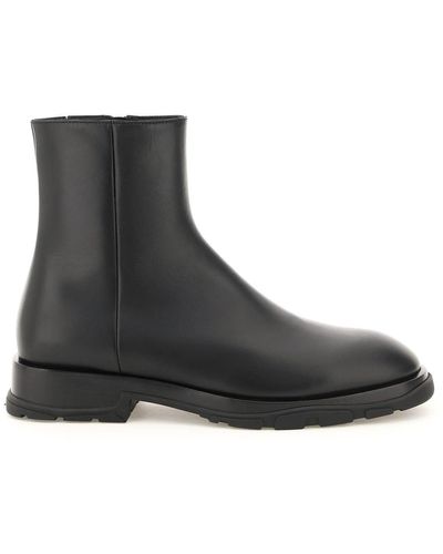 Alexander McQueen Slim Tread Ankle Boots - Black