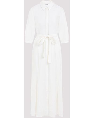 Gabriela Hearst Ivory Andy Virgin Wool Long Dress - White