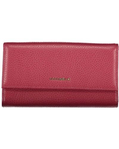 Coccinelle Elegant Dual-Compartment Leather Wallet - Red