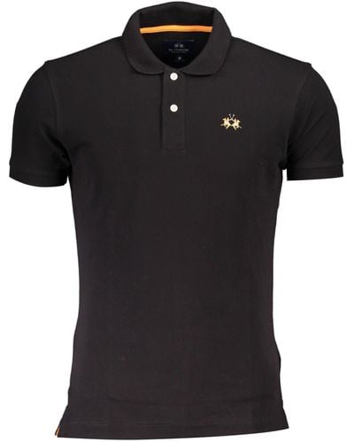 La Martina Cotton Polo Shirt - Black