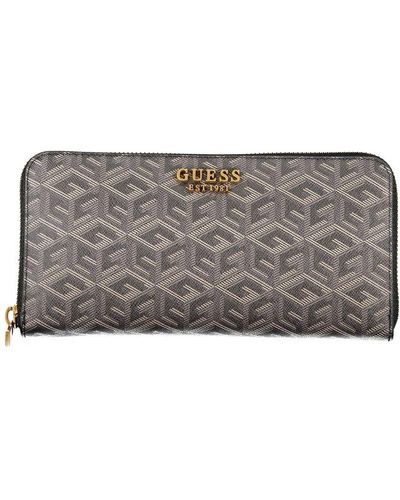 Guess Elegant Polyethylene Wallet With Multiple Compartments - Grey