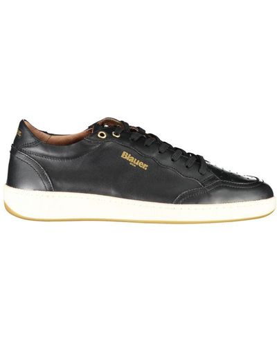 Blauer Urban Sporty Trainers With Contrasting Accents - Black