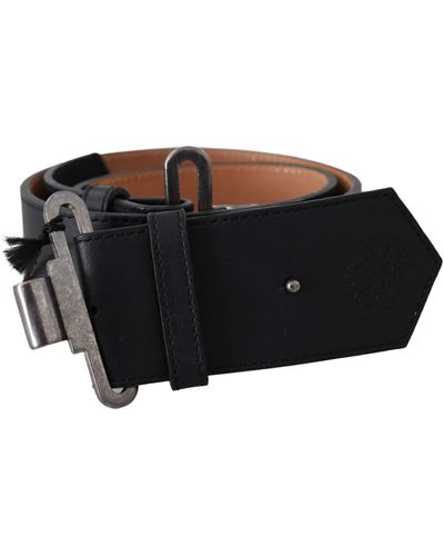 Ermanno Scervino Chic Leather Adjustable Belt - Black