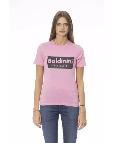 Baldinini Pink Cotton Tops & T