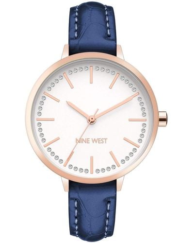 Nine West Watch Nw/2554rgnv - Blue