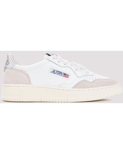 Autry White Suede Trainers