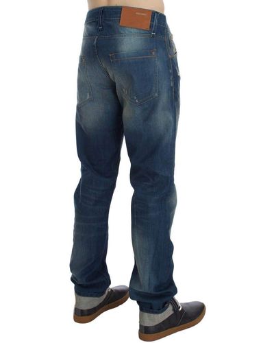 Acht Denim Cotton Stretch Baggy Fit Jeans Blue Sig30490