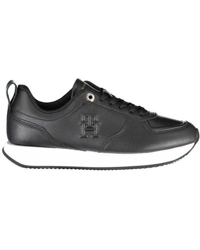 Tommy Hilfiger Eco-Conscious Sneakers With Logo Detail - Black