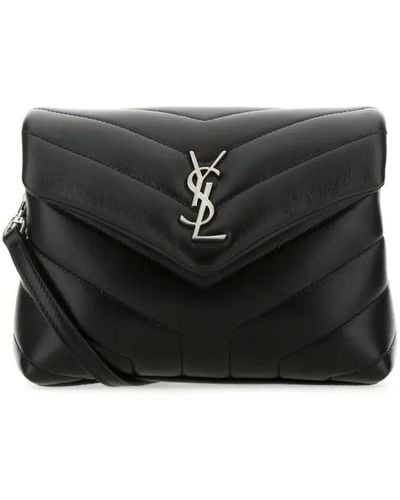 Saint Laurent Leather Toy Loulou Crossbody Bag - Black