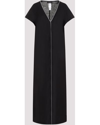 Fabiana Filippi Black Linen Long Dress