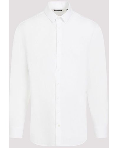 Giorgio Armani Brilliant White Linen Shirt
