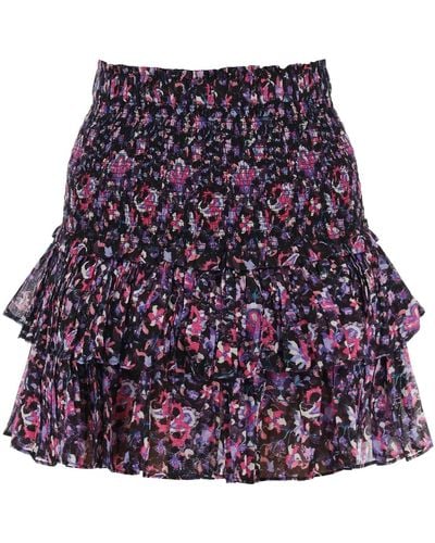 Isabel Marant Isabel Marant Etoile 'naomi' Organic Cotton Mini Skirt - Purple