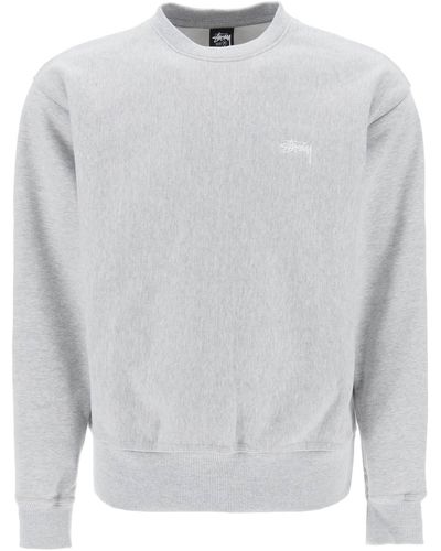 Stussy Stock Embroidery Sweatshirt - Grey