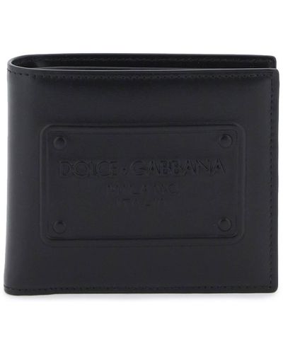 Dolce & Gabbana Leather Bi-fold Wallet - Black