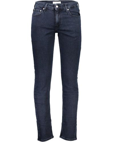 Calvin Klein Elevated Jeans With Signature Contrast Detail - Blue