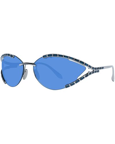 Atelier Swarovski Silver Sunglasses - Blue