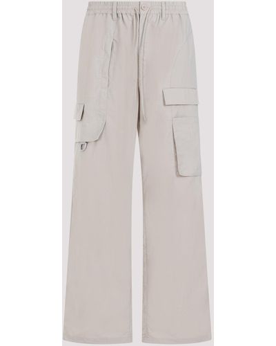 Y-3 Clay Brown Crinkle Nylon Trousers - Grey