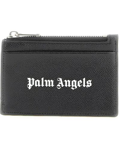 Palm Angels Gothic Logo-print Cardholder - Black