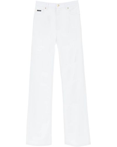 Dolce & Gabbana Destroyed-Effect Jeans - White