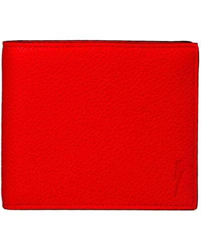 Neil Barrett Sleek Leather Wallet - Red