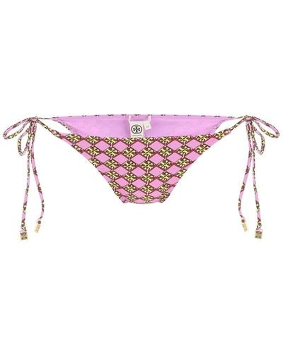 Tory Burch Printed Bikini Bottom - Pink