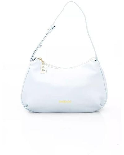 Baldinini Elegant Light Shoulder Bag With Golden Accents - White