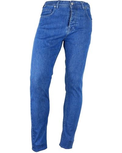 Aquascutum Light Blue Cotton Jeans & Pant