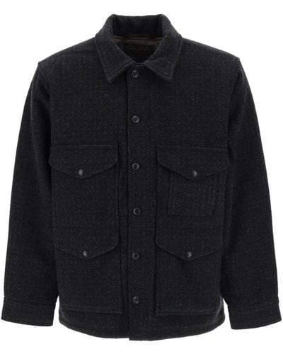 Filson Padded Mackinaw Wool Cruiser Jacket - Black