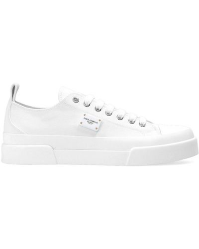 Dolce & Gabbana White Cotton Trainer