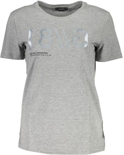 Guess Grey Cotton Tops & T