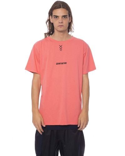 Nicolo Tonetto Round Neck Printed T-shirt - Pink