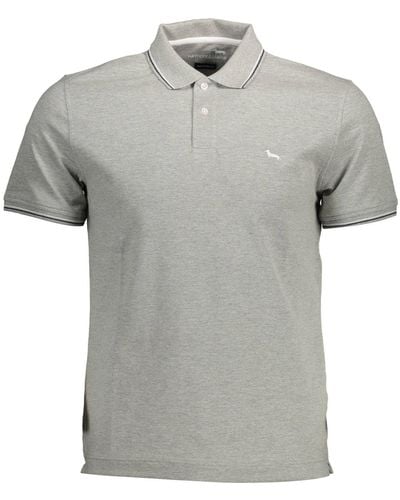 Harmont & Blaine Sleek Contrast Detail Polo Shirt - Grey