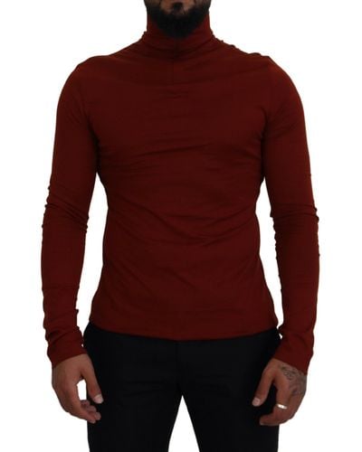 Dolce & Gabbana 100% Authentic Collar Zip Sweater - Red