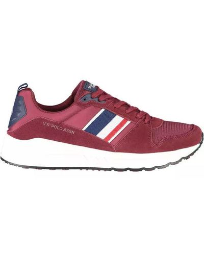 U.S. POLO ASSN. Pink Nylon Trainer - Red