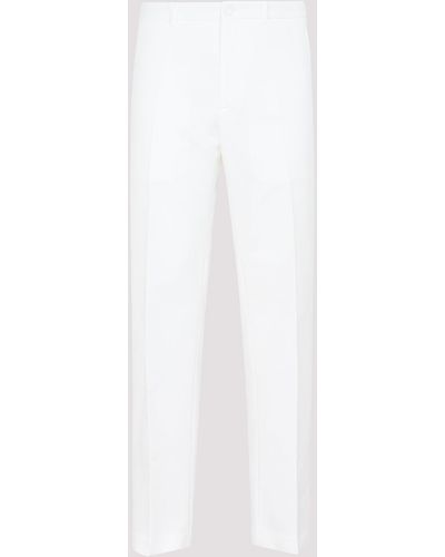 Dior Ankle Slit Detail Pants - White