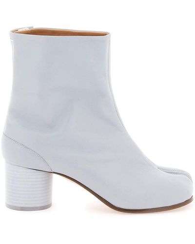 Maison Margiela Leather Tabi Ankle Boots - White