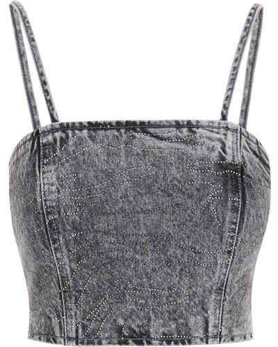 ROTATE BIRGER CHRISTENSEN Rotate Sleeveless Top With - Grey