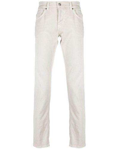 Dondup White Cotton Jeans & Pant