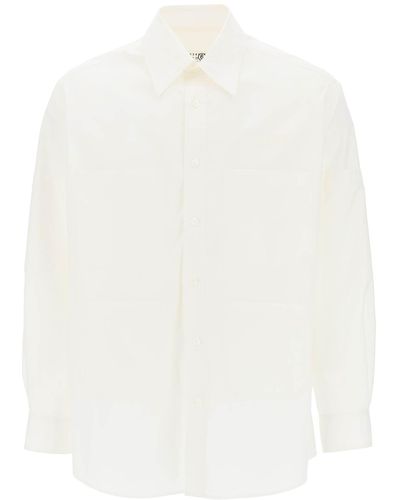 MM6 by Maison Martin Margiela Cotton Poplin Shirt - White