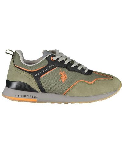 U.S. POLO ASSN. Chic Trainers With Contrast Details - Green