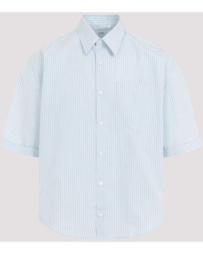 Ami Paris Light Blue Boxy Fit Cotton Shirt