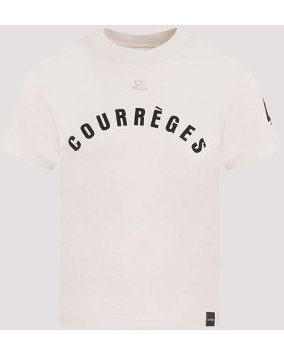Courreges Grey Ac Straight Printed Cotton T - White