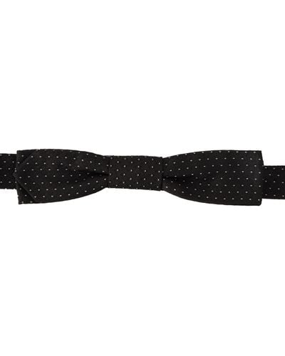 Dolce & Gabbana Elegant And Silk Bow Tie - Black