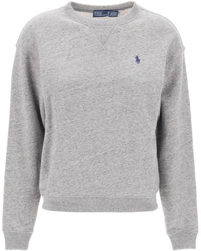 Polo Ralph Lauren Embroidered Logo Sweatshirt - Gray
