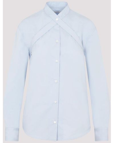 Off-White c/o Virgil Abloh Light Blue Poplin Cross Belt Cotton Shirt