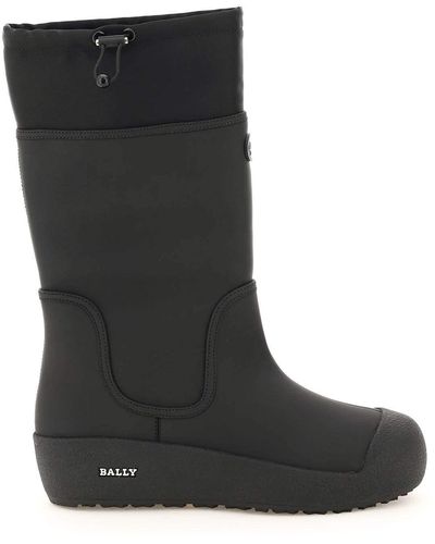 Bally Rubber-coated Leather Boots - Black
