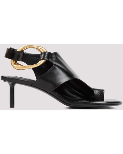 Jil Sander Black Ovine Leather Court Shoes