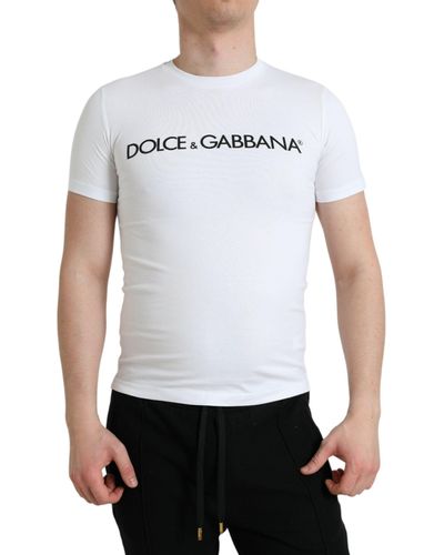 Dolce & Gabbana Elegant Logo Crewneck Tee - White